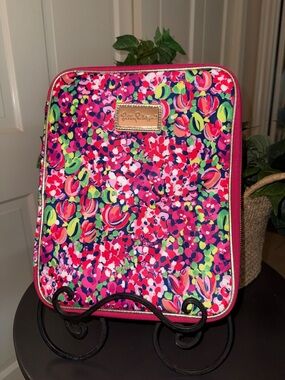 Lilly Pulitzer Hot Pink Multi Floral Electronics Sleeve